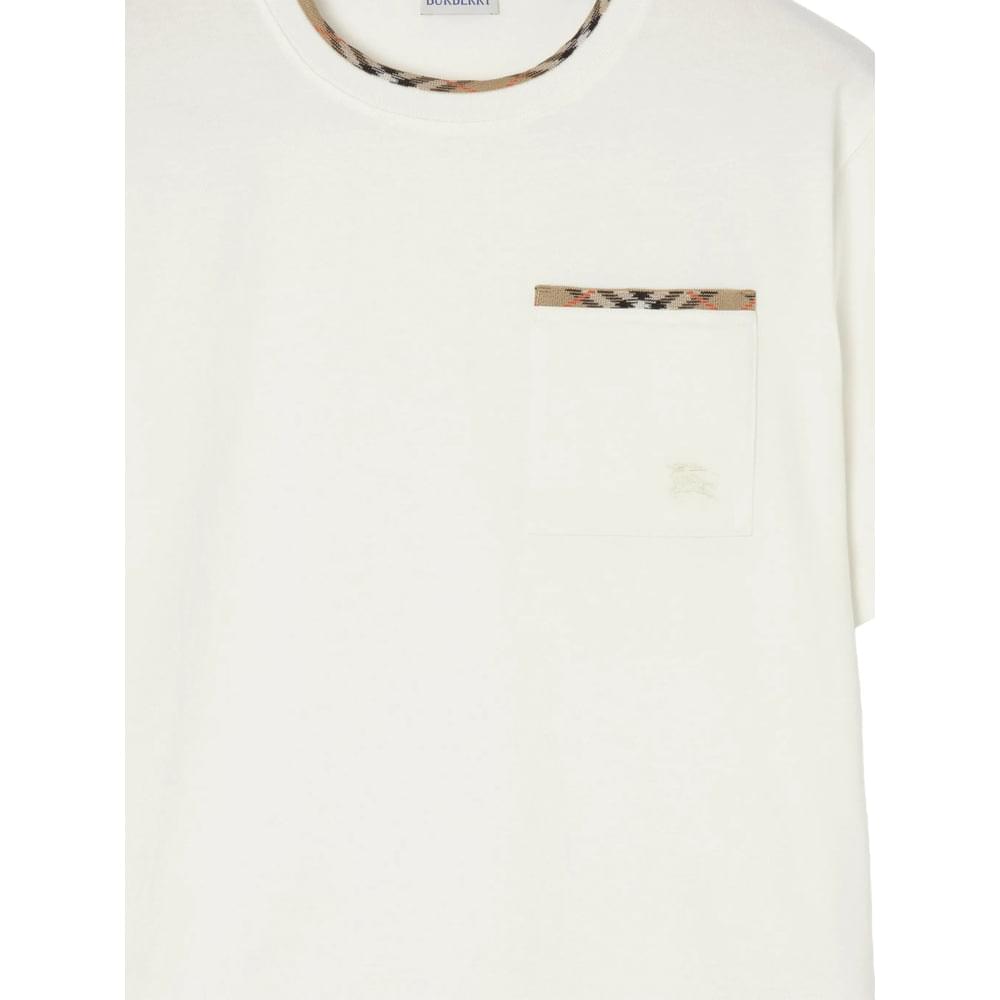 Burberry White T-Shirts & Vests - T-Shirts Men BURBERRY