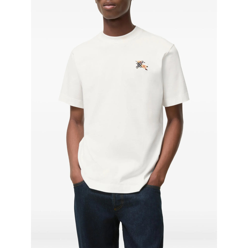 Burberry White T-Shirts & Vests - T-Shirts Men BURBERRY