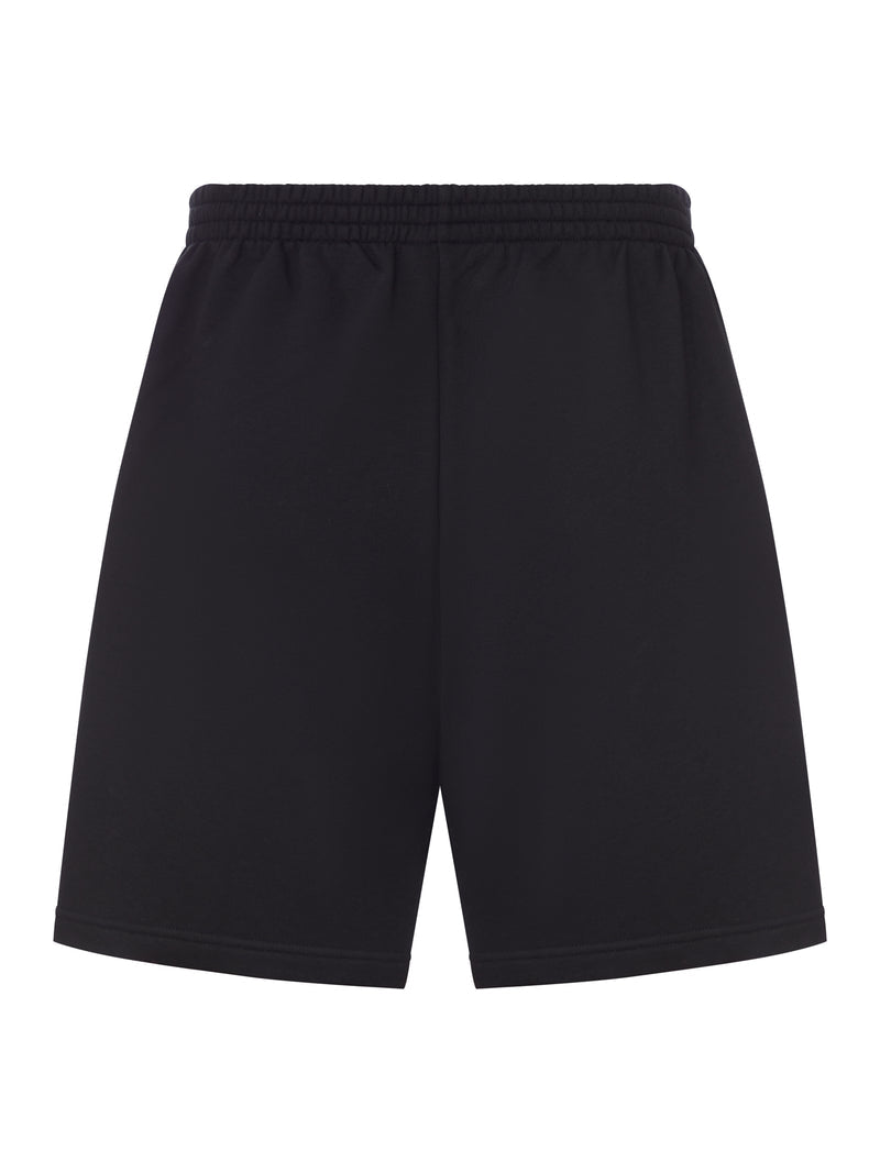Balenciaga Men Soft-Cut Bodies Shorts In Black Dry Fleece BALENCIAGA