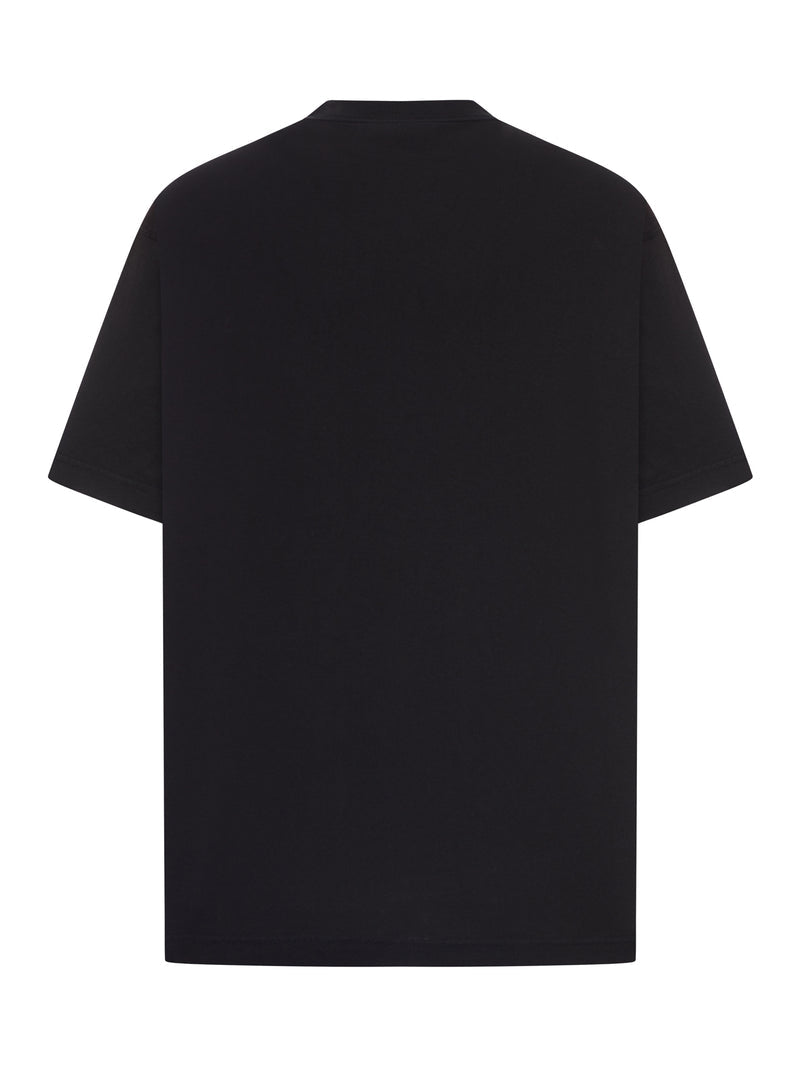Balenciaga Men The Door Oversize T-Shirt In Black Dry Jersey BALENCIAGA