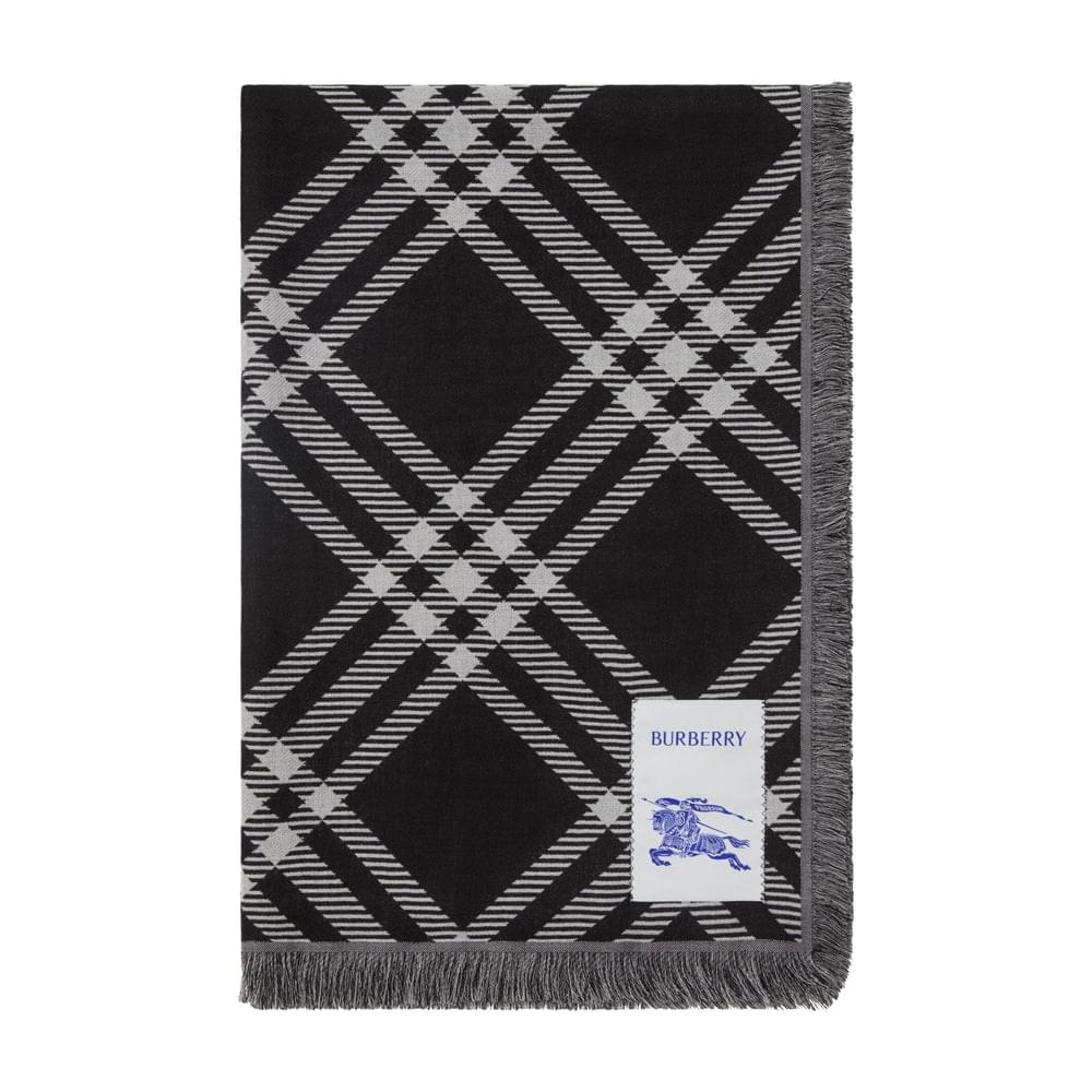 Burberry Black Scarves Men BURBERRY