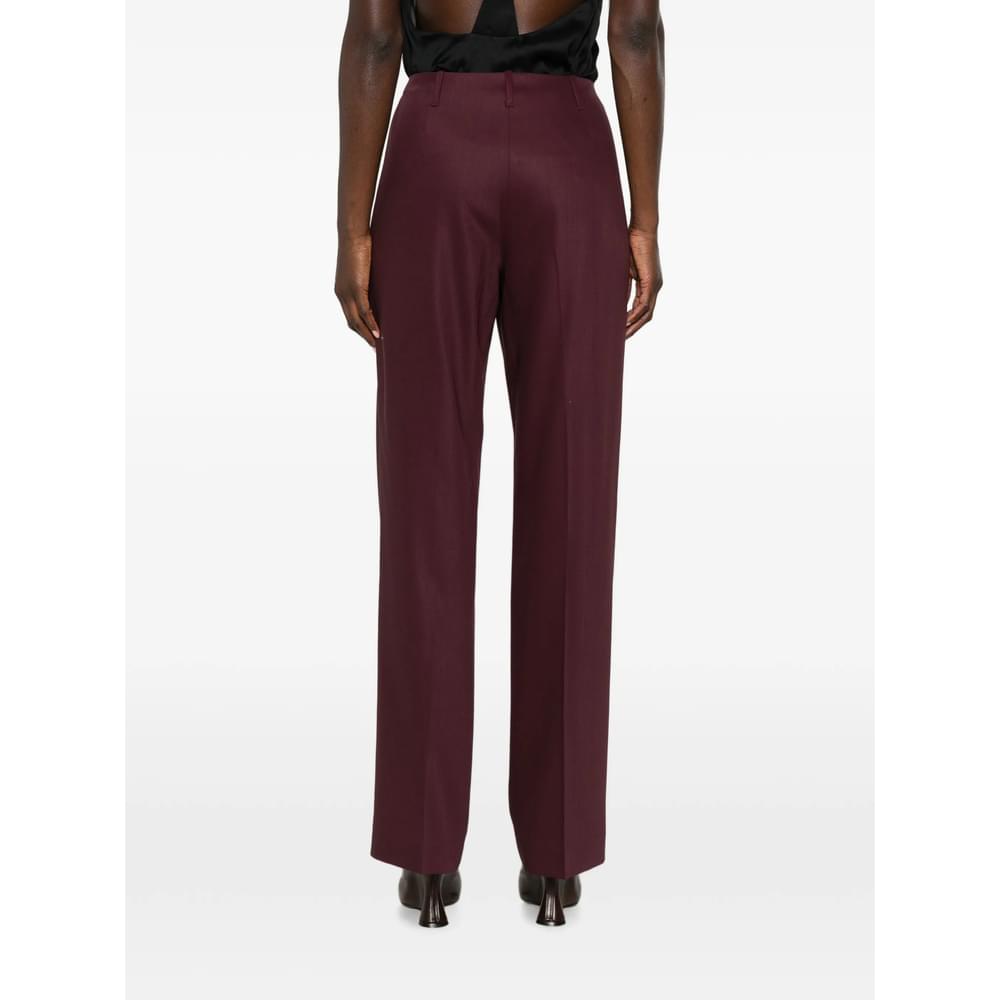 Burberry Red Trousers - Tailored Trousers Women BURBERRY