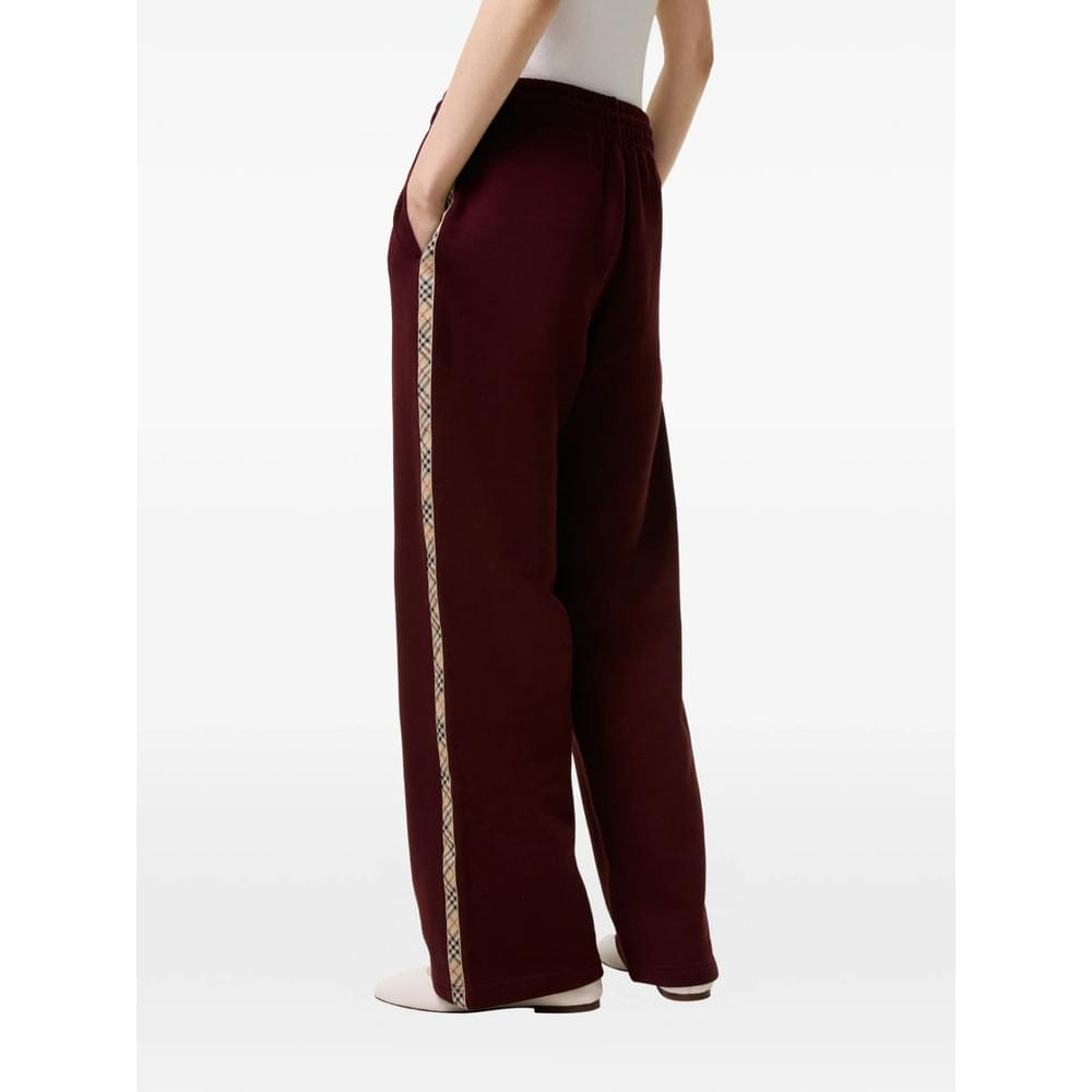 Burberry Red Trousers - Track Pants Women BURBERRY
