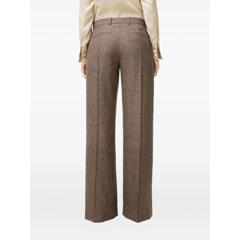 Burberry Brown Trousers - Tailored Trousers Women BURBERRY