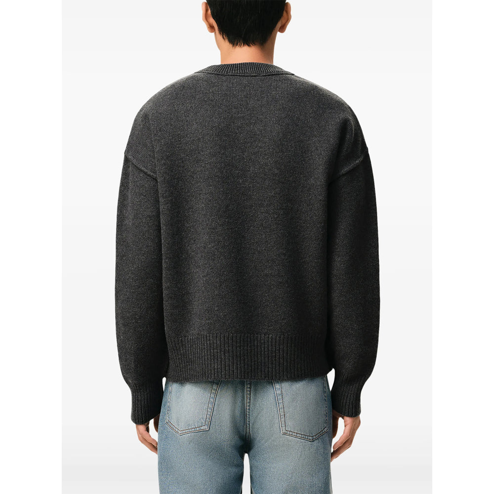 Ami Paris Grey Sweaters & Knitwear - Jumpers Men AMI PARIS
