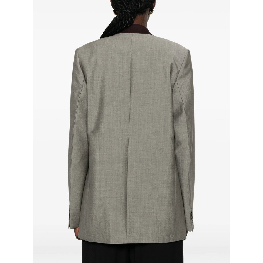Victoria Beckham Grey Jackets - Blazers Women VICTORIA BECKHAM
