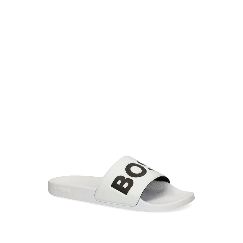 Boss White Flip-Flops & Slides Men BOSS