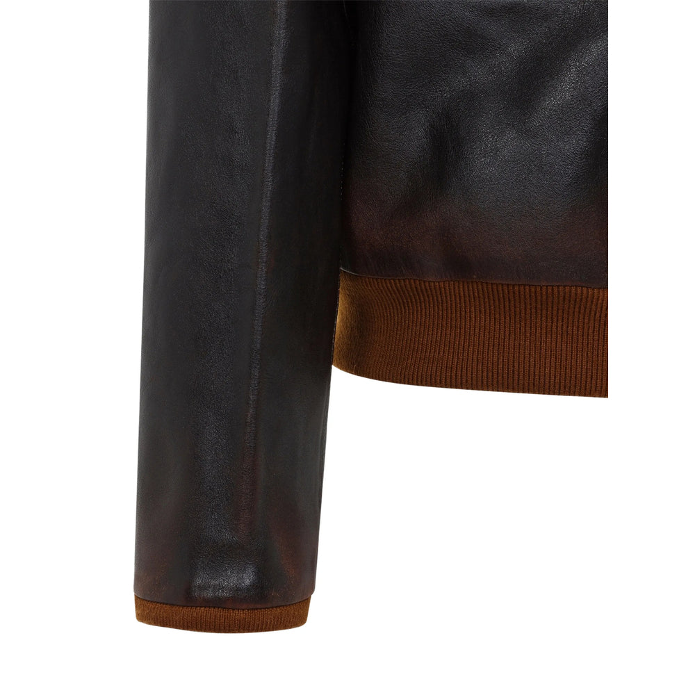 Golden Goose Brown Jackets - Leather Jackets Men GOLDEN GOOSE