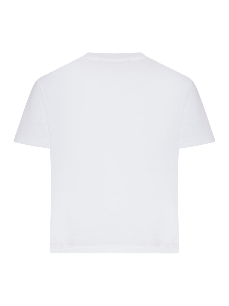 Miu Miu Women Cotton Jersey T-Shirt With An Appliqué Logo MIU MIU