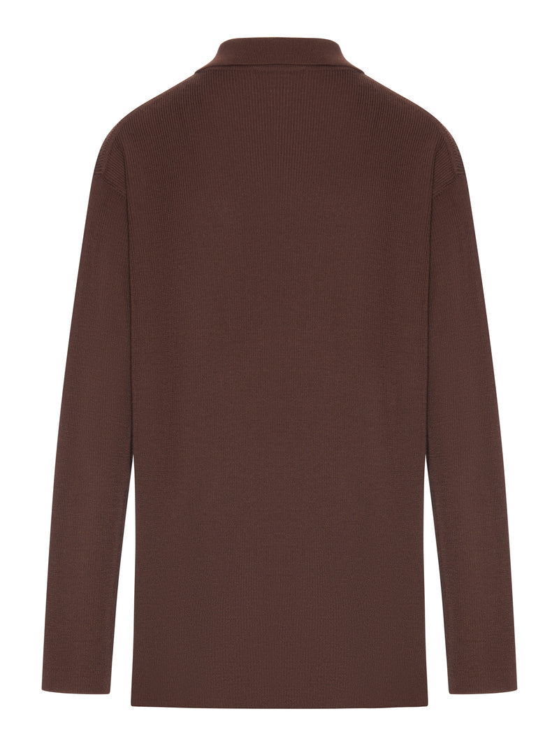 Miu Miu Women Ribbed Wool Polo Sweater MIU MIU