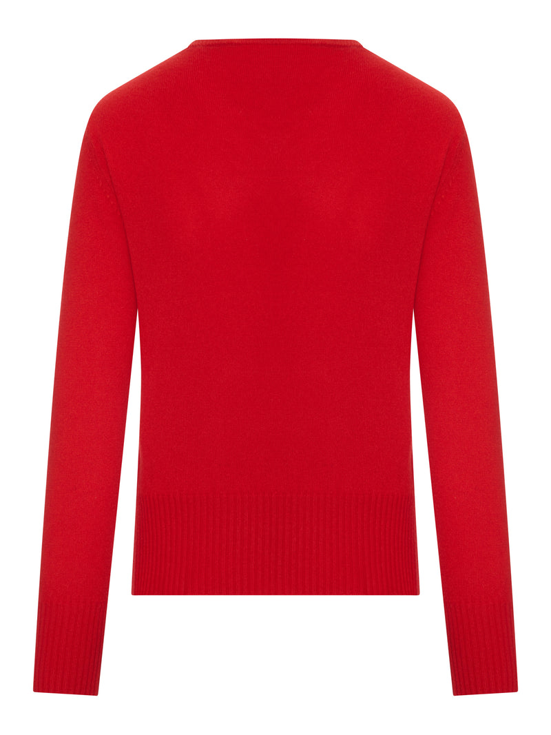 Miu Miu Women Cashmere V-Neck Sweater With Logo MIU MIU