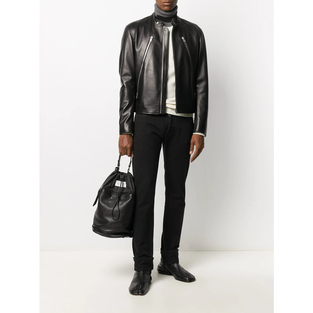 Maison Margiela Black Jackets - Leather Jackets Men MAISON MARGIELA