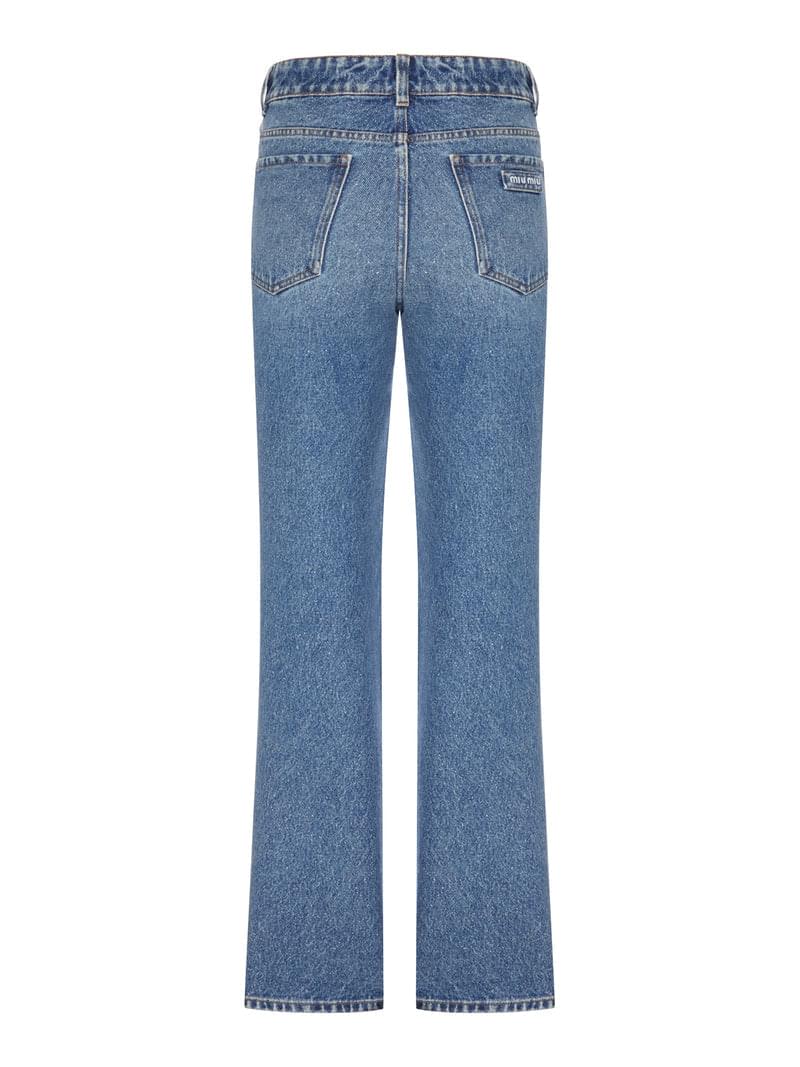 Miu Miu Women Light Wash Denim Flare Jeans MIU MIU