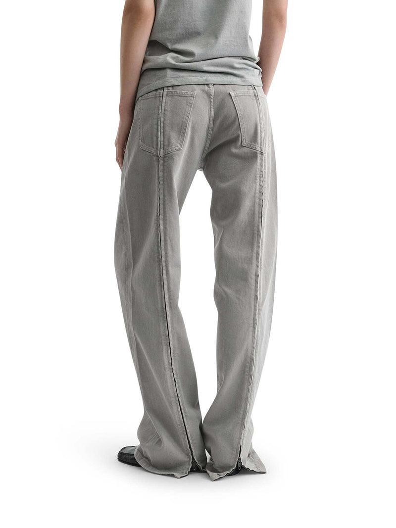 Phoebe Philo Women Ash Grey Cotton Zip-Fly Jeans PHOEBE PHILO