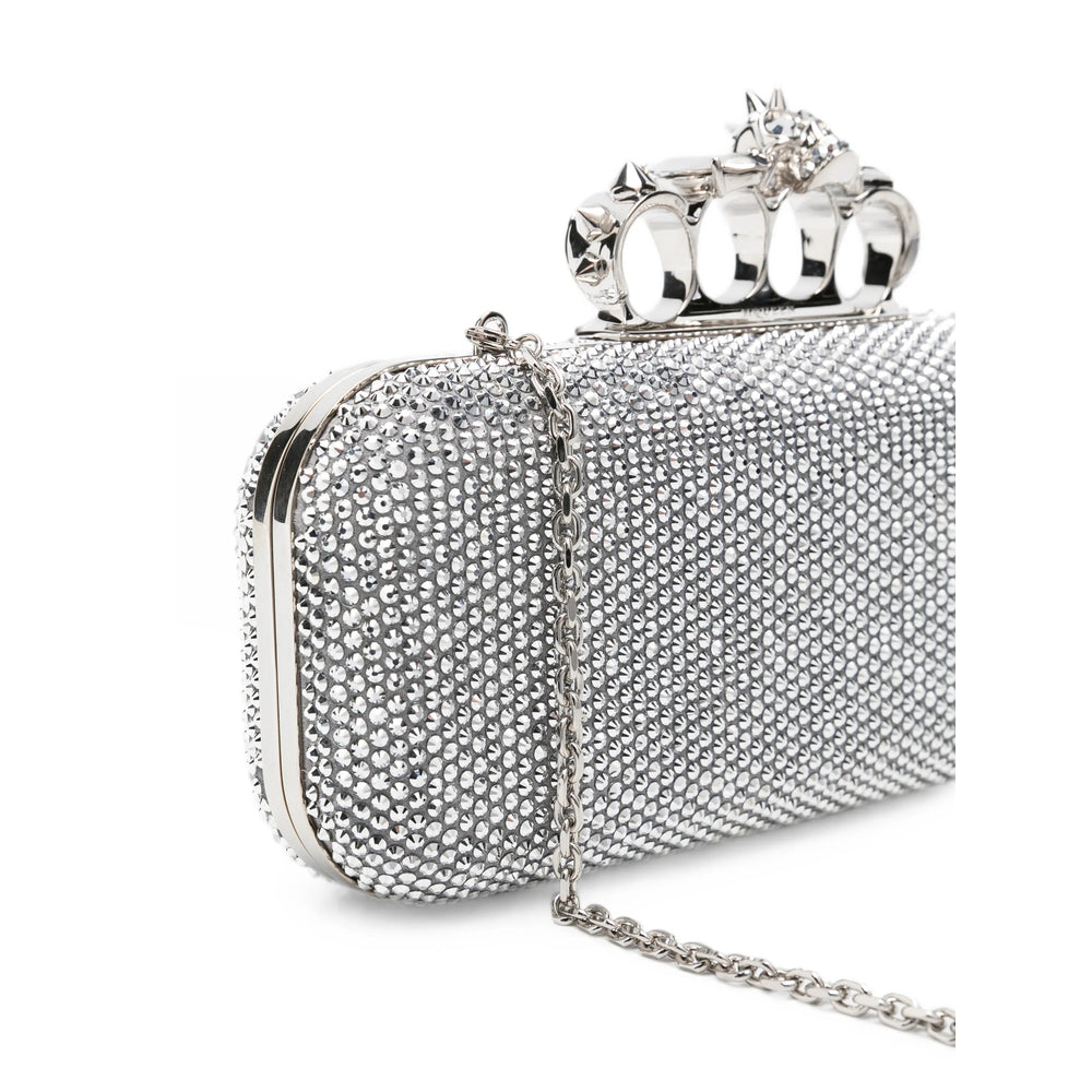 Alexander Mcqueen Silver Clutch Bags Women ALEXANDER MCQUEEN