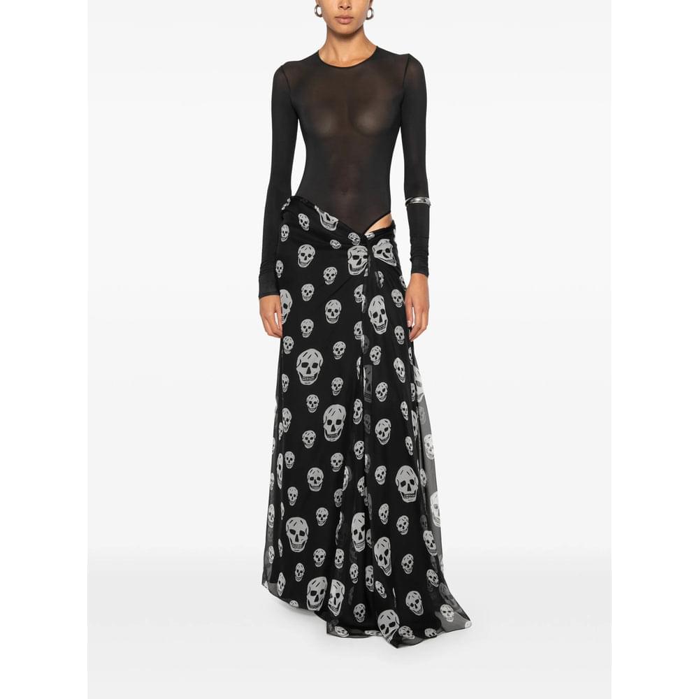 Alexander Mcqueen Black Skirts - Asymmetric & Draped Skirts Women ALEXANDER MCQUEEN