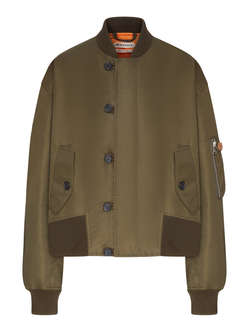 J.W.Anderson Women Oversized Technical Fabric Bomber Jacket J.W. ANDERSON