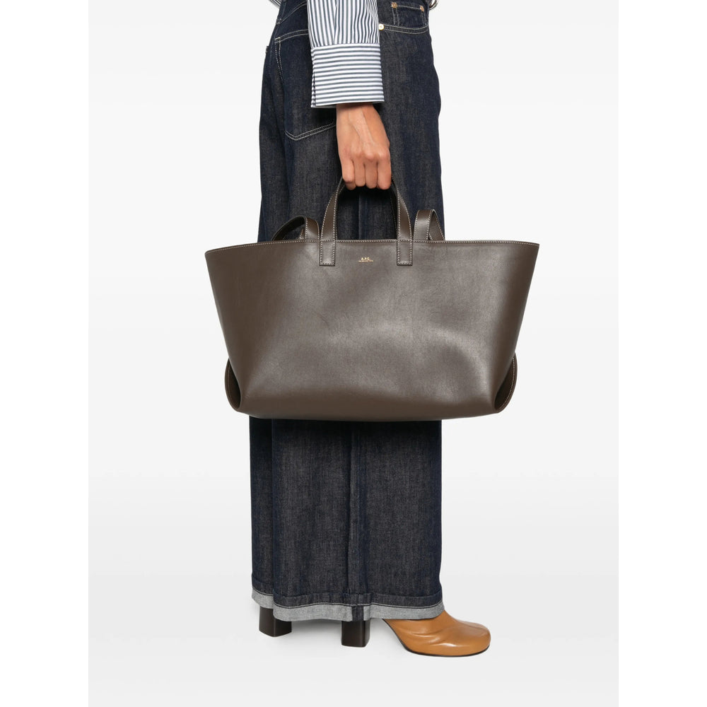 A.P.C. Brown Tote Bags Women A.P.C.