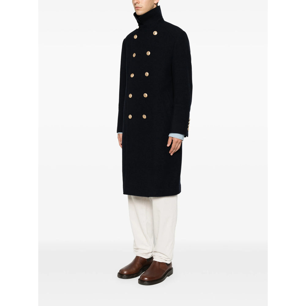 Brunello Cucinelli Blue Coats - Double Breasted Coats Men BRUNELLO CUCINELLI