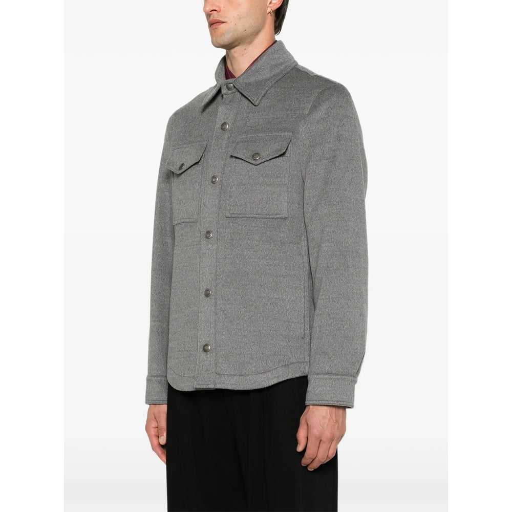 Brunello Cucinelli Grey Jackets - Shirt Jackets Men