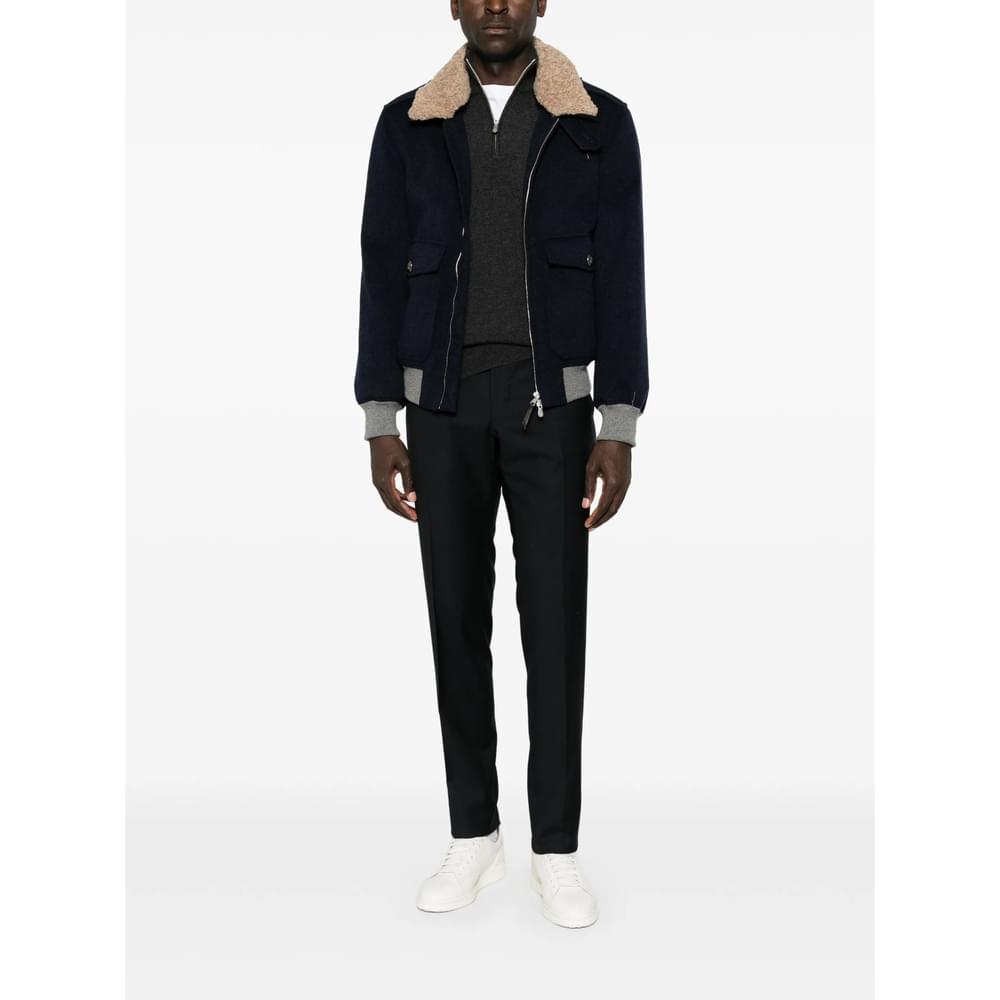 Brunello Cucinelli Blue Jackets - Bomber Jackets Men BRUNELLO CUCINELLI