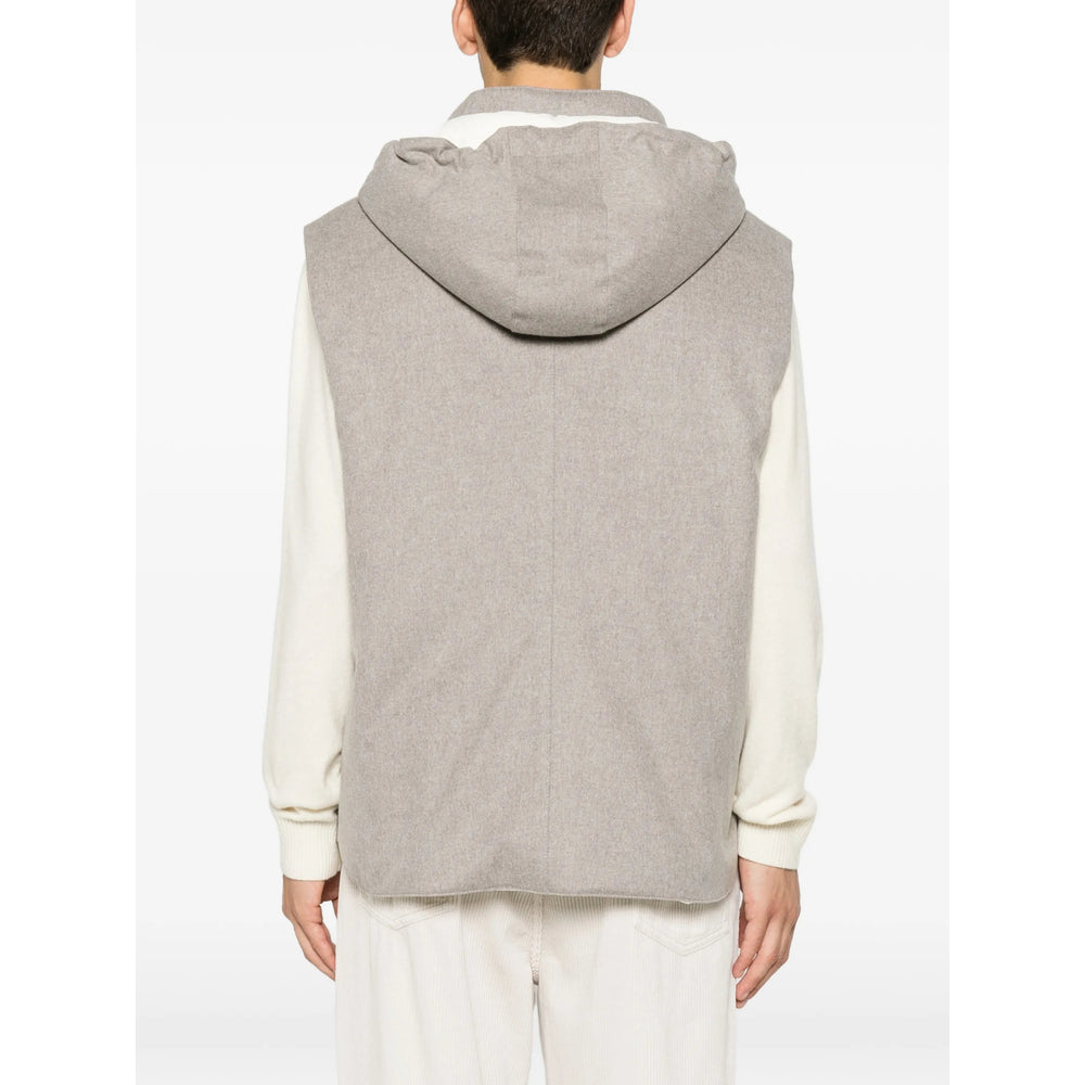 Brunello Cucinelli Grey Jackets - Waistcoats & Gilets Men BRUNELLO CUCINELLI