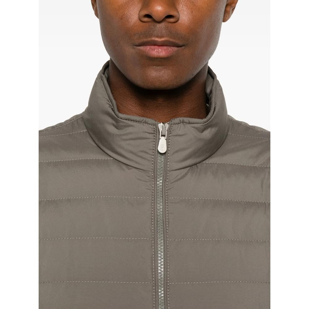 Brunello Cucinelli Green Jackets - Waistcoats & Gilets Men Men BRUNELLO CUCINELLI