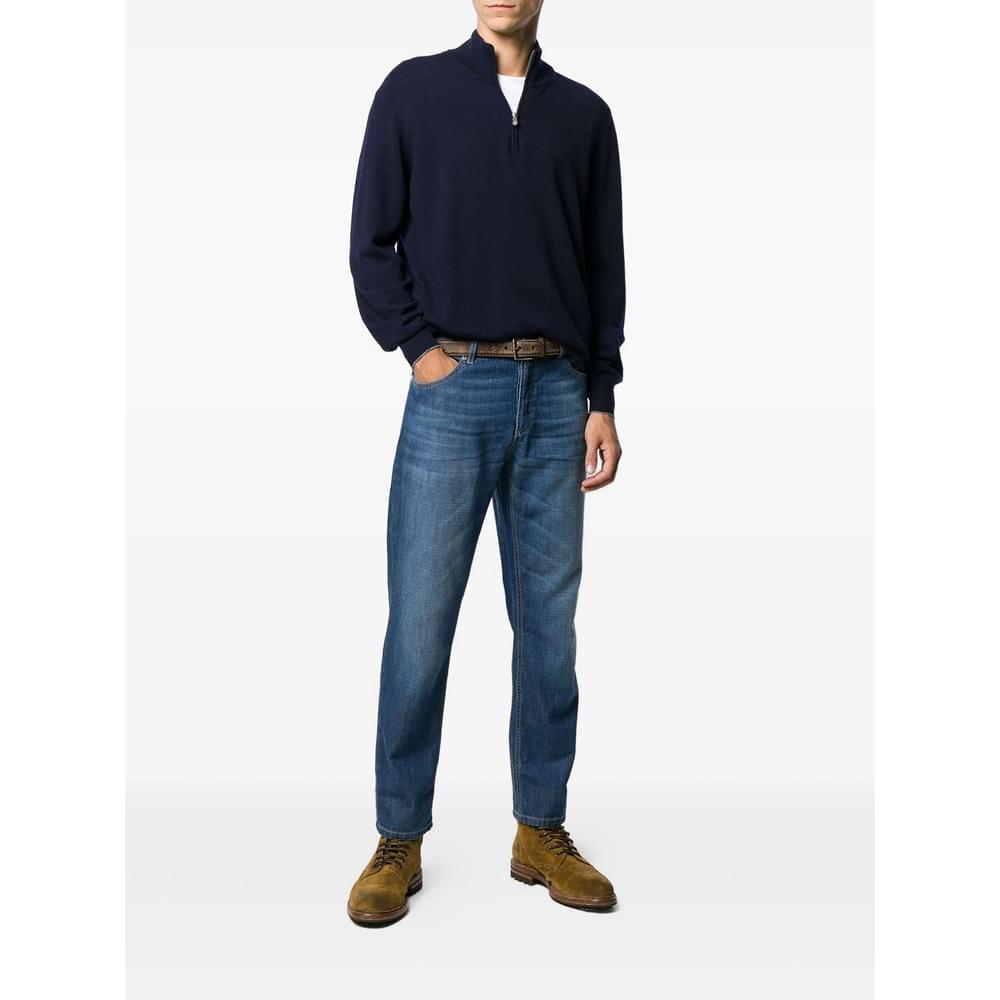 Brunello Cucinelli Blue Sweaters & Knitwear - Jumpers Men BRUNELLO CUCINELLI
