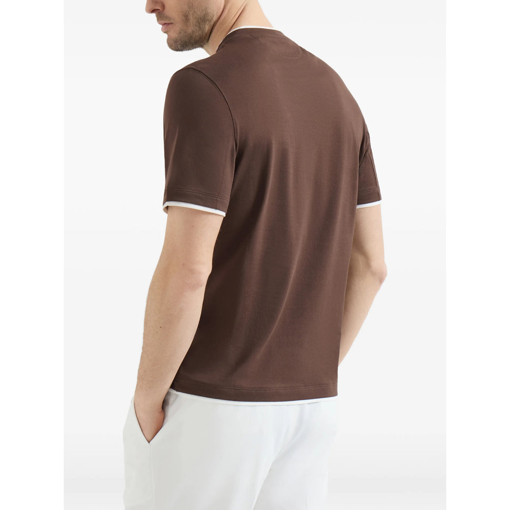 Brunello Cucinelli Brown T-Shirts & Vests - T-Shirts Men BRUNELLO CUCINELLI
