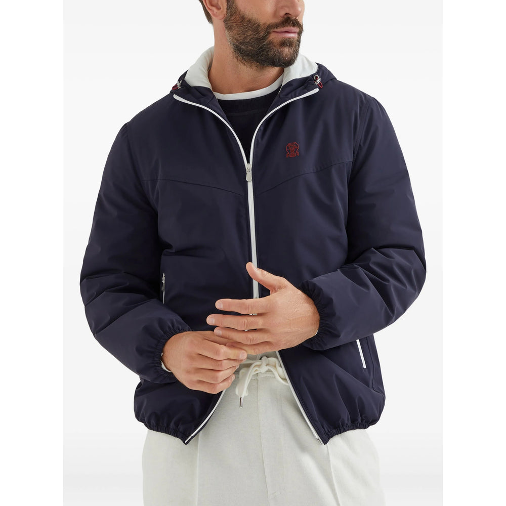 Brunello Cucinelli Blue Jackets - Bomber Jackets Men BRUNELLO CUCINELLI