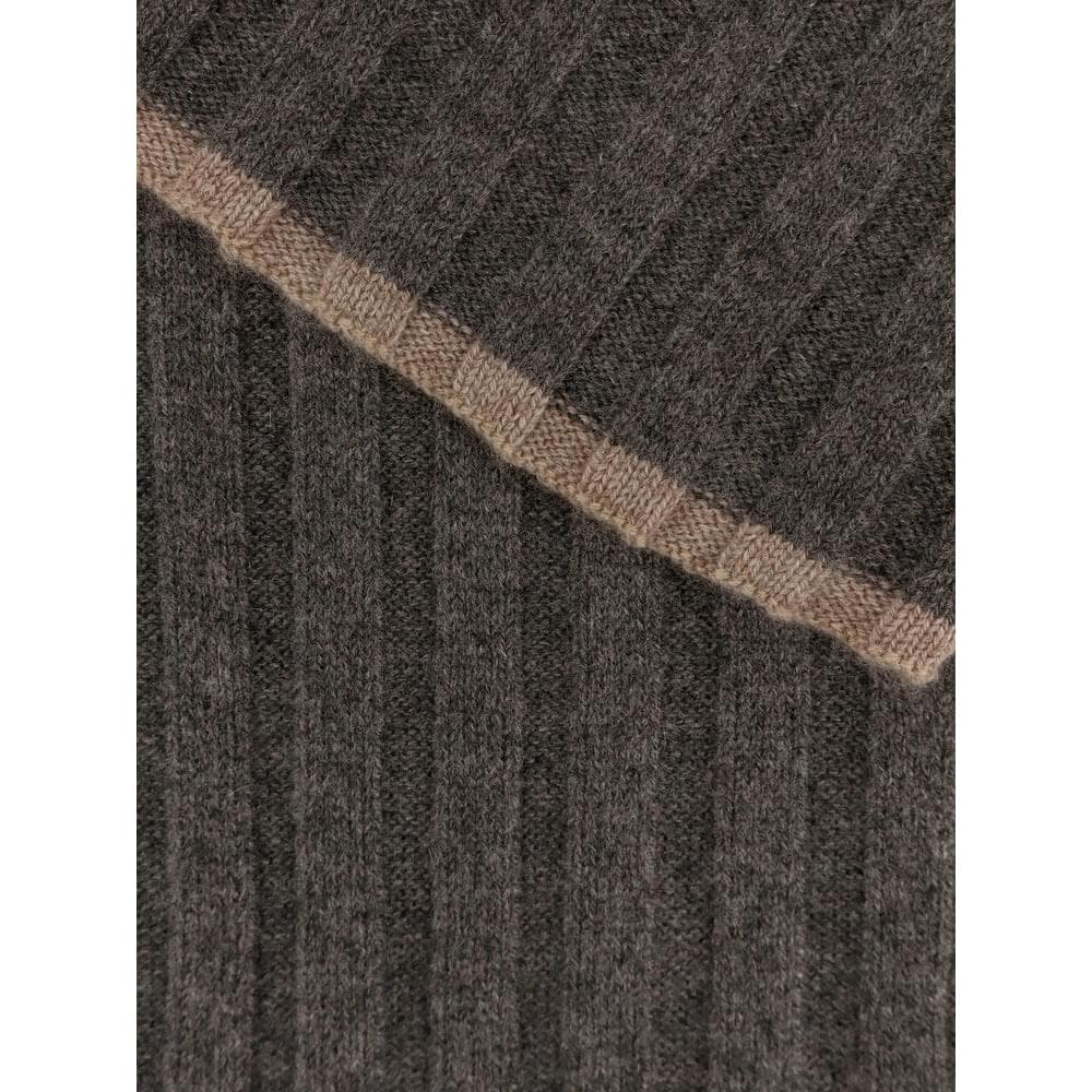 Brunello Cucinelli Grey Scarves Men BRUNELLO CUCINELLI