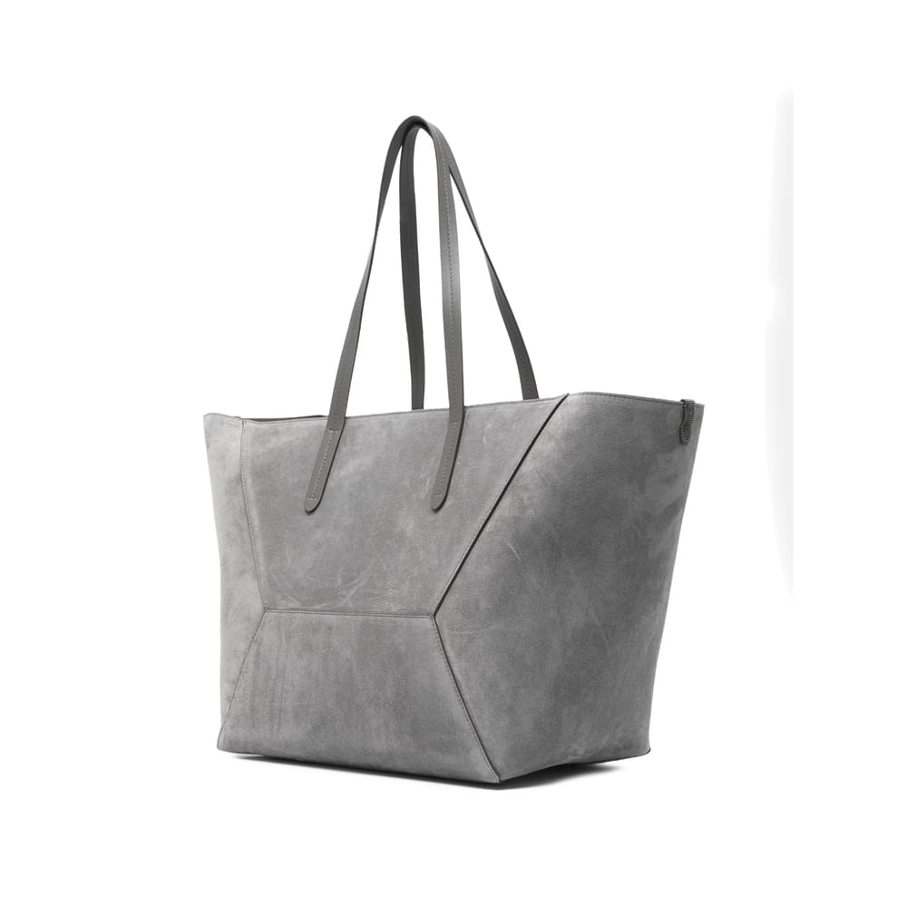 Brunello Cucinelli Grey Tote Bags Women BRUNELLO CUCINELLI