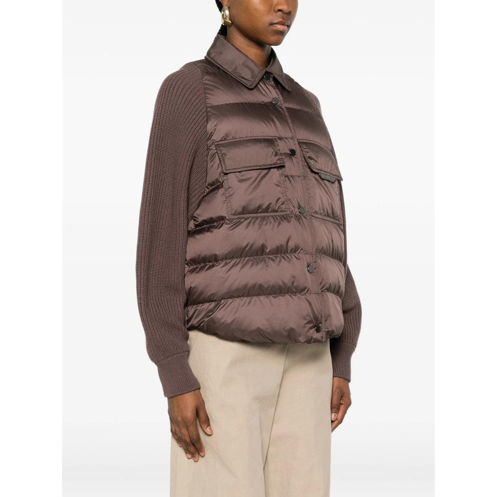 Brunello Cucinelli Brown Jackets - Puffer Jackets Women BRUNELLO CUCINELLI
