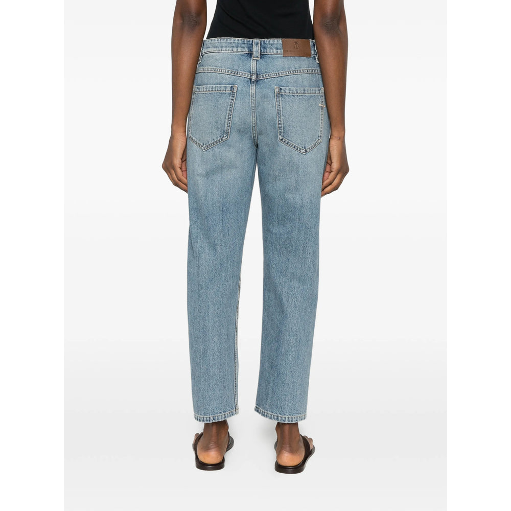 Brunello Cucinelli Blue Denim - Straight-Leg Jeans Women BRUNELLO CUCINELLI