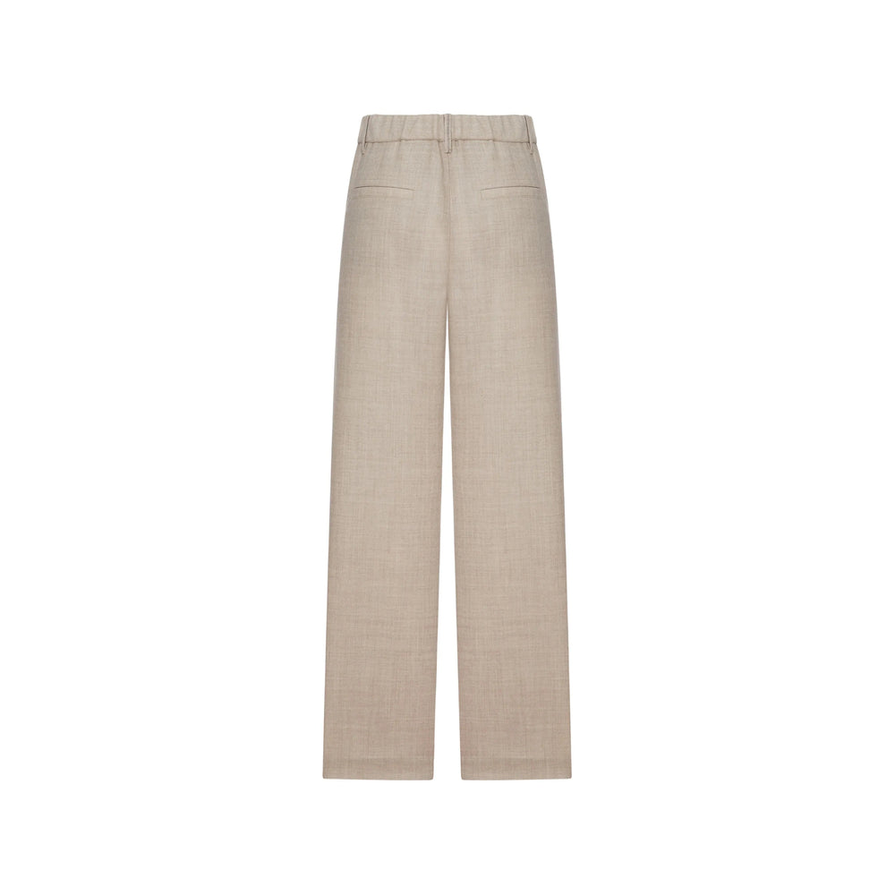 Brunello Cucinelli Neutrals Trousers - Straight Trousers Women BRUNELLO CUCINELLI