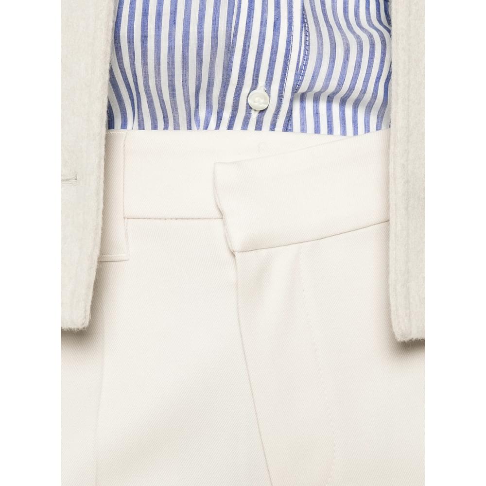 Brunello Cucinelli Neutrals Trousers - Straight Trousers Women BRUNELLO CUCINELLI