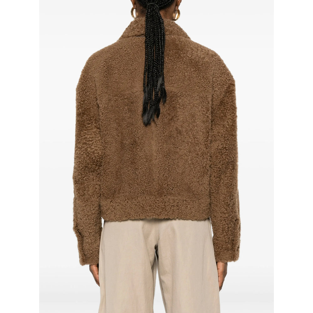 Brunello Cucinelli Brown Jackets - Faux Fur & Shearling Jackets Women BRUNELLO CUCINELLI