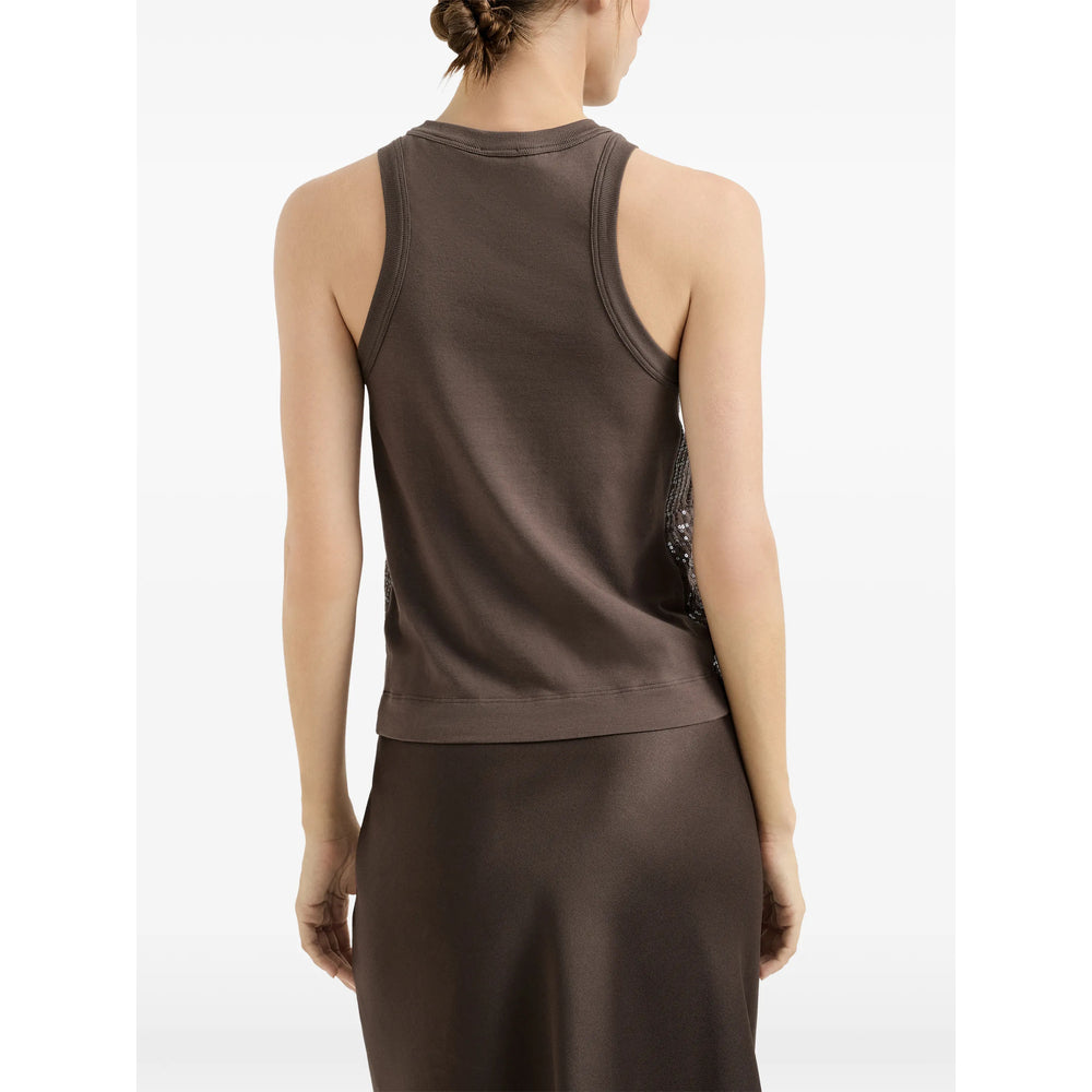 Brunello Cucinelli Brown Tops - Vests & Tank Tops Women BRUNELLO CUCINELLI
