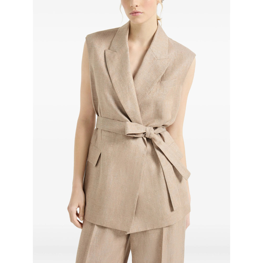 Brunello Cucinelli Neutrals Jackets - Waistcoat & Gilets Women BRUNELLO CUCINELLI
