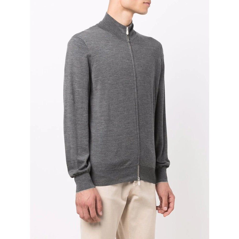 Brunello Cucinelli Grey Sweaters & Knitwear - Cardigans Men BRUNELLO CUCINELLI