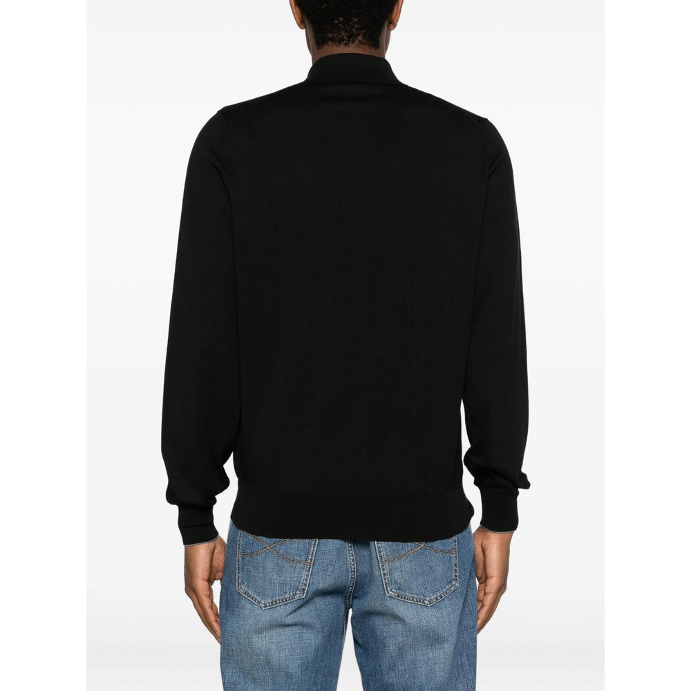 Brunello Cucinelli Black Polo Shirts Men BRUNELLO CUCINELLI