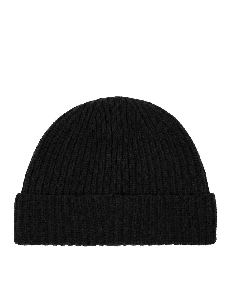 Stone Island Men Ribbed Knit Beanie With Compass Logo Patch STONE ISLAND