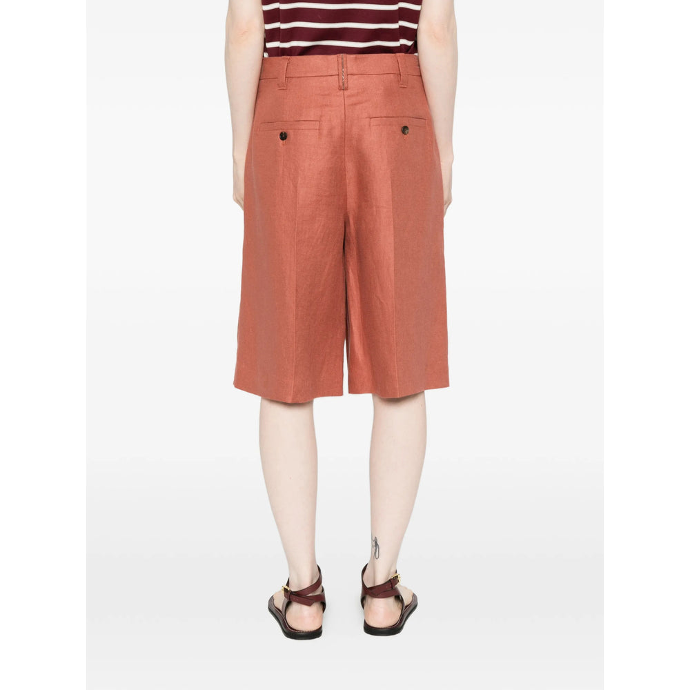 Brunello Cucinelli Orange Shorts - Knee-Length Shorts Women BRUNELLO CUCINELLI