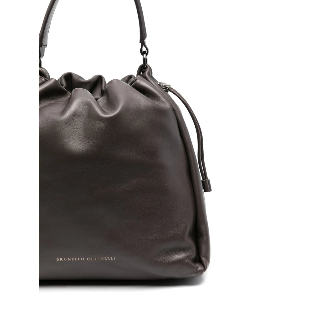 Brunello Cucinelli Grey Bucket Bags Women BRUNELLO CUCINELLI