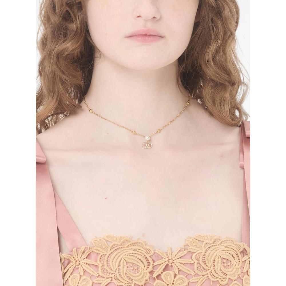 Valentino Garavani Gold Necklaces Women VALENTINO GARAVANI