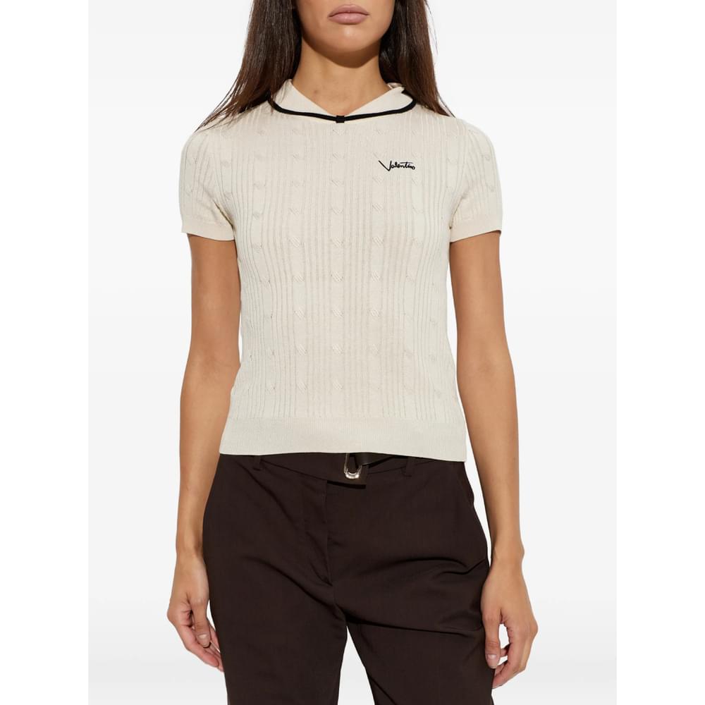 Valentino Neutrals Tops - T-Shirts & Jerseys Women VALENTINO
