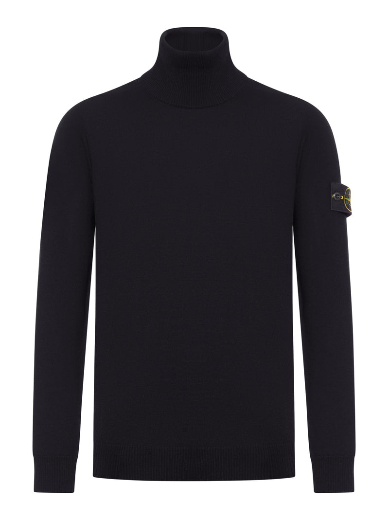 Stone Island Men Compass Logo Turtleneck Sweater STONE ISLAND