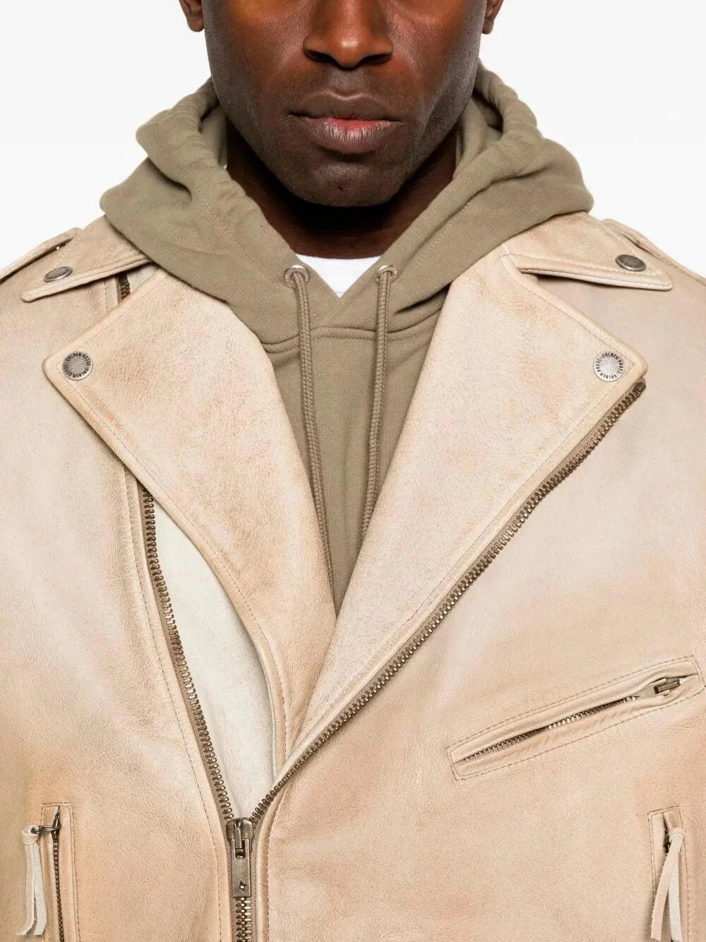 Golden Goose Men `Journey` Leather Jacket GOLDEN GOOSE