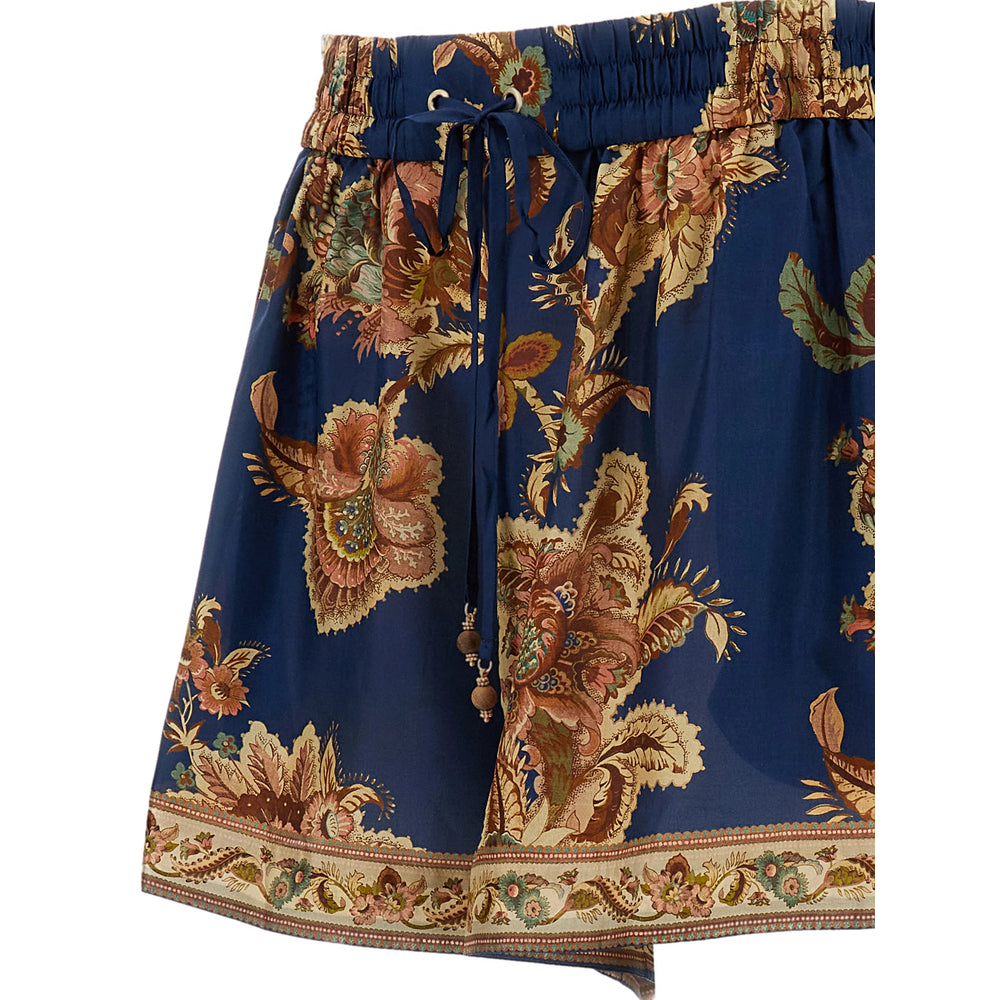 Zimmermann Blue Shorts - Mini Shorts Women ZIMMERMANN