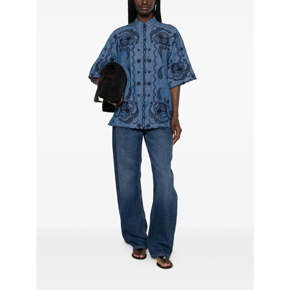 Zimmermann Blue Tops - Shirts Women ZIMMERMANN